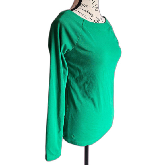Lauren Ralph Lauren green casual business boat neck long-sleeved top medium - Picture 3 of 8